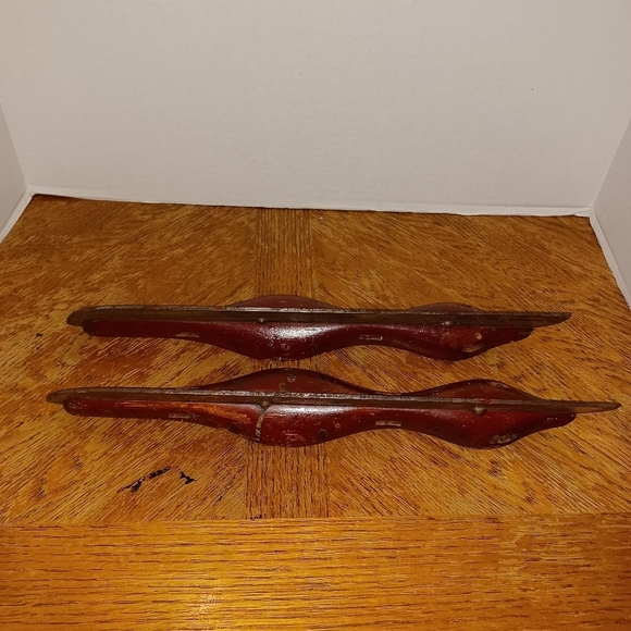 Antique Brass Iron Donoghue Racing Ice Speed Skate Shoes Union Hardware 17-1/2". - Picture 6 of 7